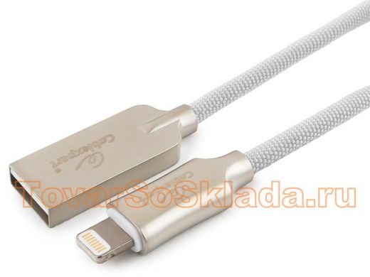 Шнур USB / Lightning (iPhone) Cablexpert CC-P-APUSB02W-1.8M, MFI, AM,серия Platinum, длина 1.8м, б