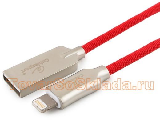 Шнур USB / Lightning (iPhone) Cablexpert CC-P-APUSB02R-1.8M, MFI, AM, серия Platinum, длина 1.8м, к