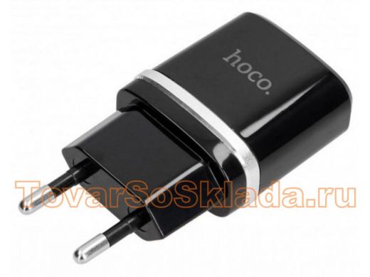 Зарядное устройство с 2-мя USB  HOCO C12  (5B, 2400mA)