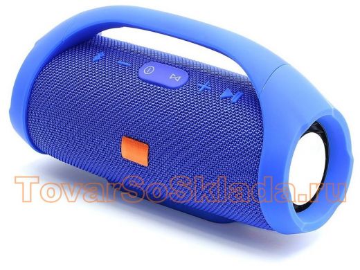 Колонка Bluetooth  Boombox, Bluetooth+MicroSD+USB, влагозащитный корпус, синяя