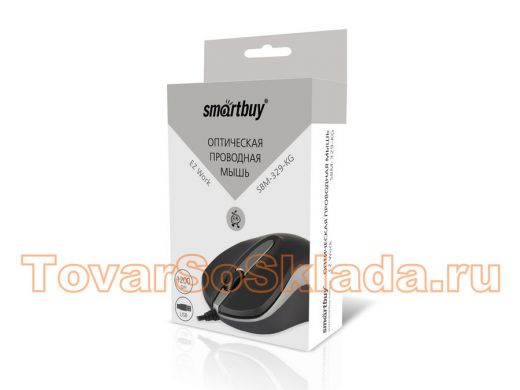 Мышь проводная Smartbuy ONE 329 черно-серая (SBM-329-KG) / 100