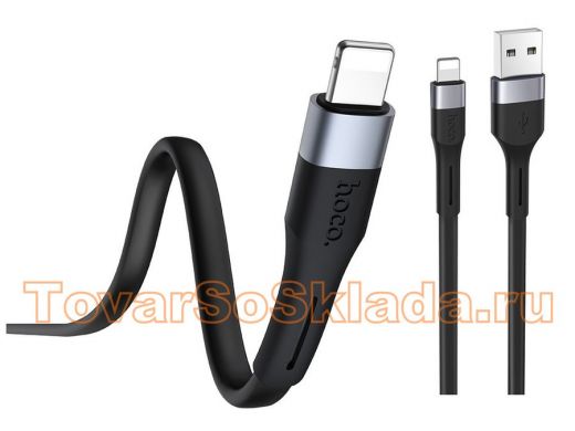 Шнур USB / Lightning Hoco X34 (100см), чёрный, USB 2.4A