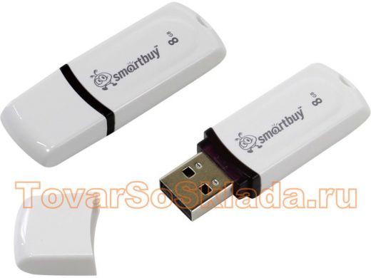 Накопитель USB  16GB  Smartbuy Paean White