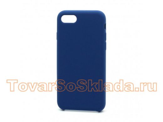 Чехол iPhone 7/8, Silicone Case, покрытие Soft touch, без лого, 020, синий