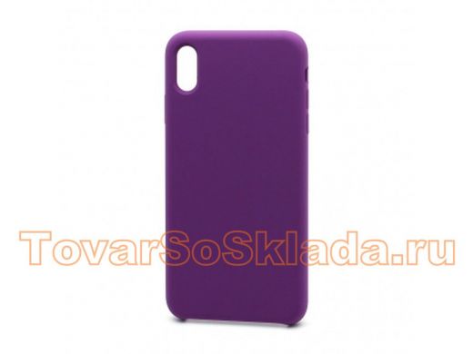 Чехол iPhone XS Max, Silicone Case, покрытие Soft touch, без лого, 030, фиолетовый