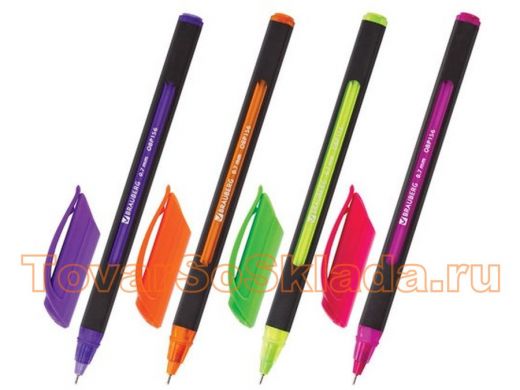 Ручка шариковая масляная BRAUBERG Extra Glide Soft Color, СИНЯЯ, 0,7мм, линия 0,35мм