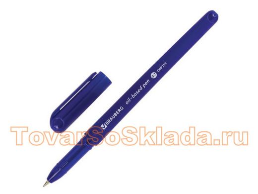 Ручка шариковая масляная BRAUBERG i-Stick, СИНЯЯ, корпус синий, узел 0,7мм, линия 0,35мм
