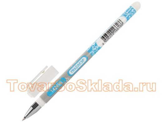 Ручка стираемая гелевая ПИФАГОР, СИНЯЯ, корпус двухцветный, узел 0,5мм, линия 0,35мм
