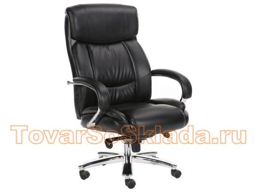 Кресло офисное BRABIX PREMIUM Direct EX-580, хром, рециклированная кожа, черное