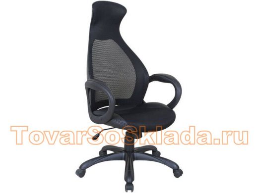 Кресло офисное BRABIX PREMIUM Genesis EX-517, пластик черный, ткань/экокожа/сетка черная