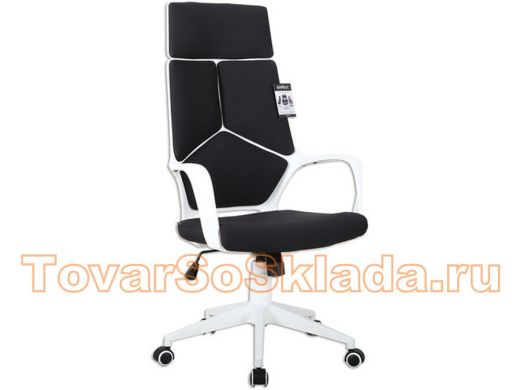Кресло офисное BRABIX PREMIUM Prime EX-515, пластик белый, ткань, черное