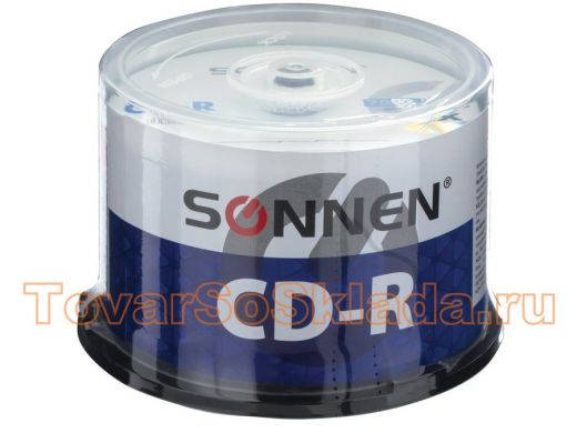 Диски CD-R SONNEN 700Mb 52x Cake Box КОМПЛЕКТ 50шт