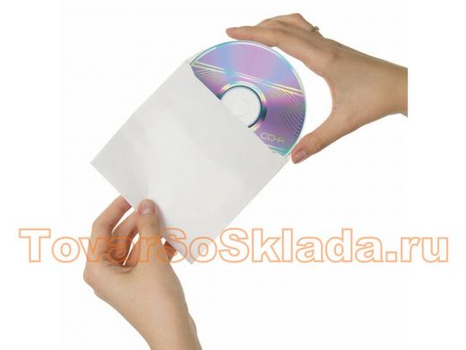 Конверты для CD/DVD с окном BRAUBERG (БРАУБЕРГ), КОМПЛЕКТ 25шт, бумажные, клей декстрин, 125х125мм