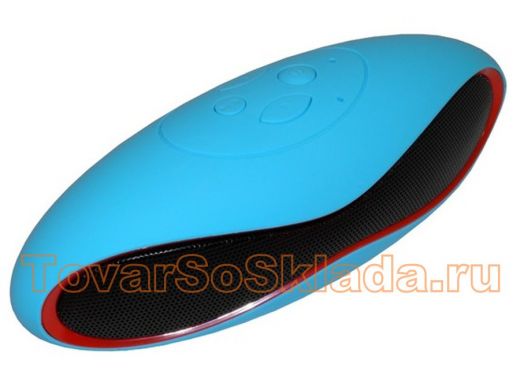 Колонка Bluetooth  BT-02-mini, Bluetooth +FM+MicroSD+USB, голубая