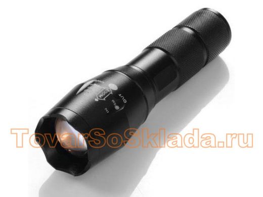 LED  фонарь SupFireT6 3 режима, питание от акк. 18650 или 3*ААА, линза, регул. фокус