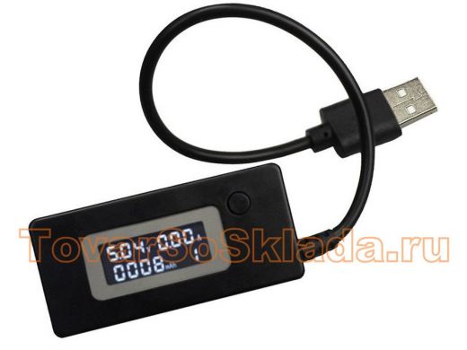 Мини USB метр OLED, напряжение, ток, мАч с хвостом