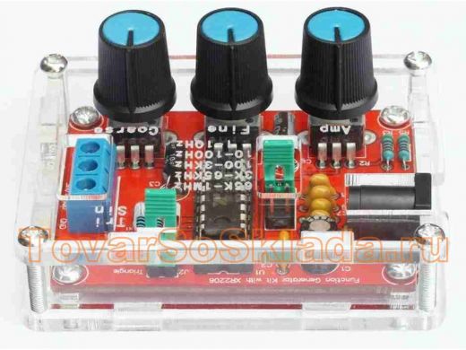 Функциональный генератор сигналов на XR2206 (комплект деталей с корпусом)