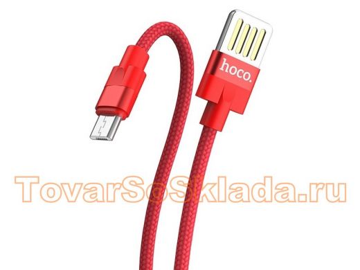 Кабель микро USB (AM/microBM)  HOCO U55  2.4A Красный (microUSB) 1.2м