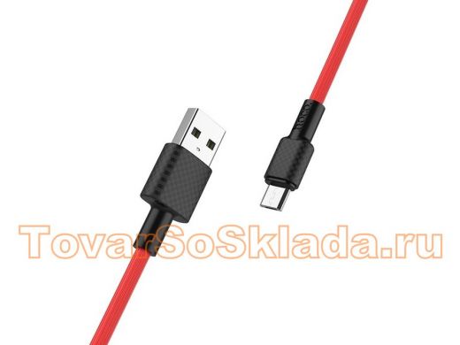 Кабель микро USB (AM/microBM)  HOCO X29  2A Красный (microUSB) 1м