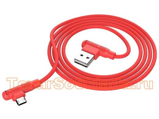 Кабель микро USB (AM/microBM)  HOCO X46 USB 2.4A  Красный (microUSB) 1м