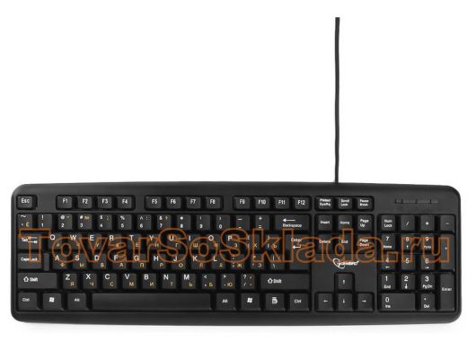 Клавиатура проводная Gembird KB-8320UXL-BL, черный, USB, кабель 2 м., 104 клавиши, кабель 2м