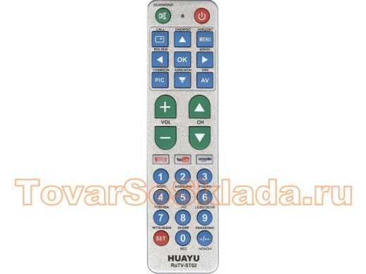 Пульт ДУ универс.   Huayu RuTV-ST02 универсальный пульт для различных марок TV