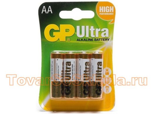 Батарейка LR6  GP Ultra (15AU-CR4) BL-4