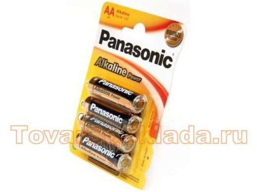 Батарейка LR6  Panasonic Alkaline BL-4 (блистер:4шт, коробка: 48шт) (цена за шт)