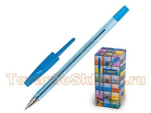 Ручка шариковая BEIFA (Бэйфа) 927, корпус тонированный синий, узел 0,7 мм, линия письма 0,5 мм, AA92