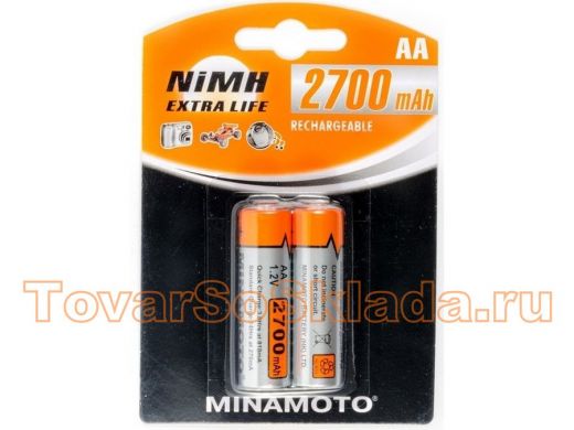 Аккумулятор AA 2700 mAh 1,2В Minamoto NiMH BL-2 (цена за 1 элемент)