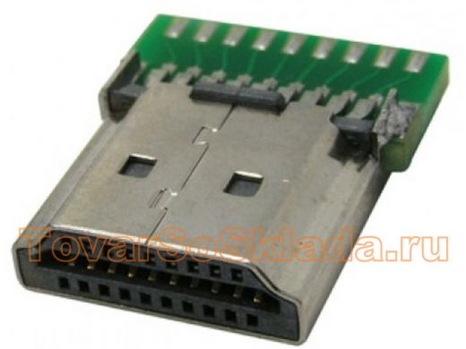 HDMI A M  PCB штекер