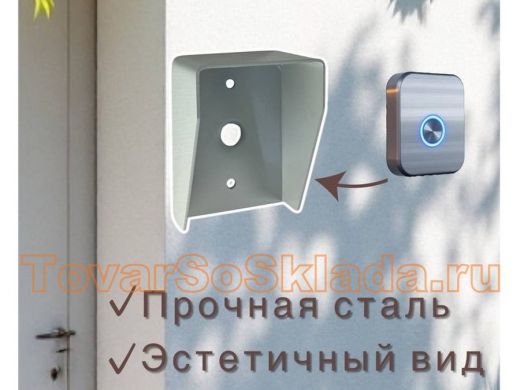 .  Для кнопок выхода, домофона, охранных датчиков, считывателей карт. Козырьки с отверст 7 и 25 мм.