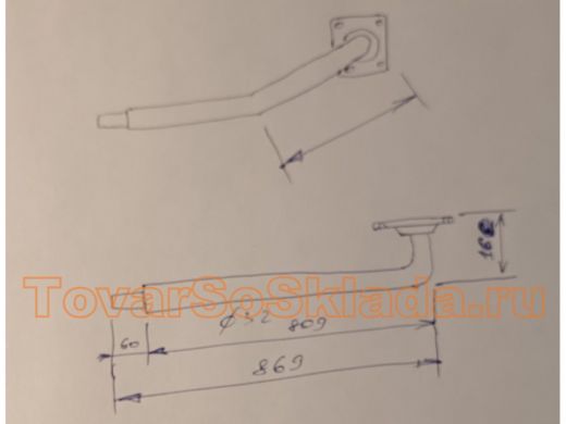 .  Поручни и перила  к стене. Диаметр 32мм, вылет от стены 16см, под углом 35гр, оконечный