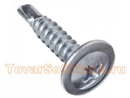 Саморезы с прессшайбой для крепления листового металла к металлическим профилям, сверло