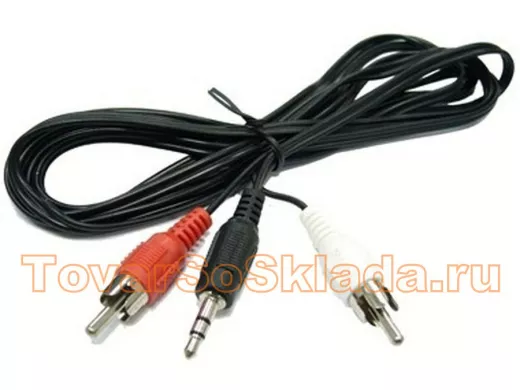 3,5мм штекер / 2 тюльпана