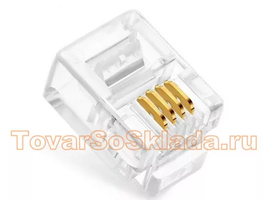 6P-4C (RJ-11) телефонные в линию штекера