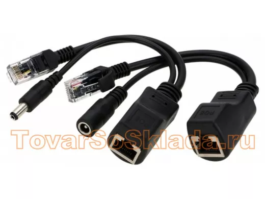 POE адаптер (инжектор питания) для IP камер, роутеров по LAN кабелю