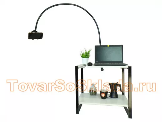 Держатель смартфонов напольный поворотный со столом.