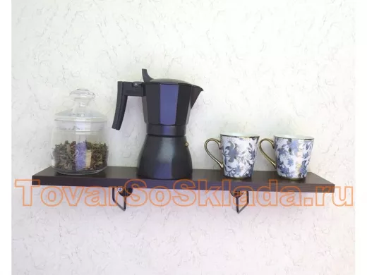 . Полки для косметических принадлежностей шириной 10 см с черный каркасом