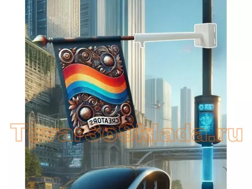 . Для флага. Кронштейны на столб под углом 90 градусов.