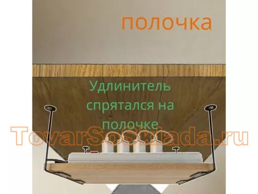 . Полки подвесные стильные для фильтра, роутера, проводов. Ширина 30см.