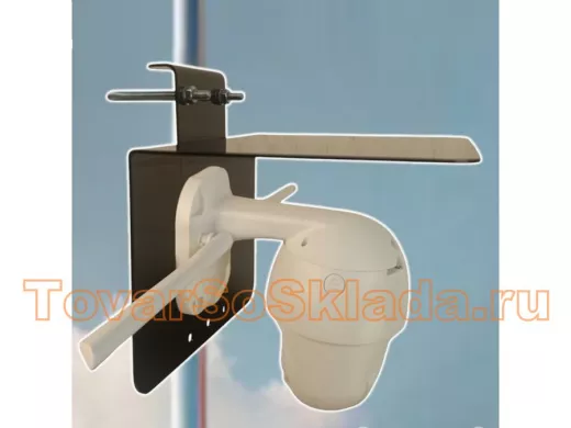 .  Для видеокамер. Кронштейны на трубу от 15 до 51мм с козырьком и хомутом сверху.