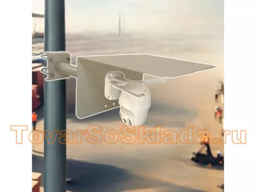 .  Для видеокамер. Кронштейны на трубу от 15 до 51мм с козырьком, диаметр 32мм. Прямой.