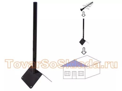 .  Для антенн. Кронштейны на конек крыши диаметр 32мм, с заглушкой 