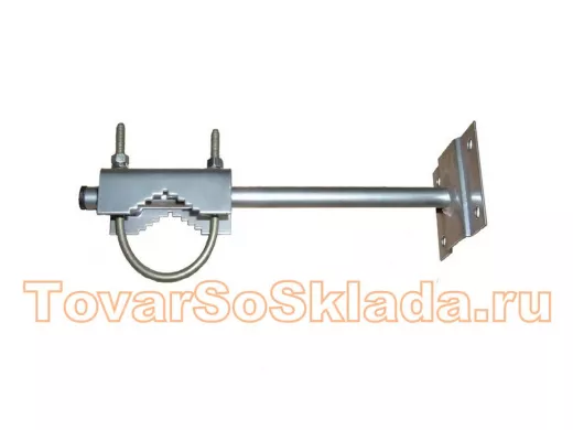 .  Для прожекторов. Кронштейны на трубу круглую от 15 до 51мм. С пластиной, трубкой и 6 отверстиями.