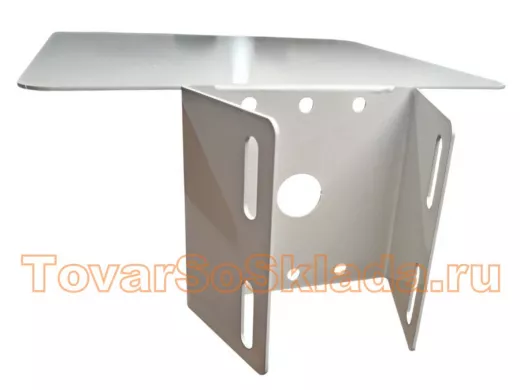 .  Для видеокамер. Кронштейны на столб  одноместные с козырьком шириной 27 х 24см. 6 доп. отверстий.