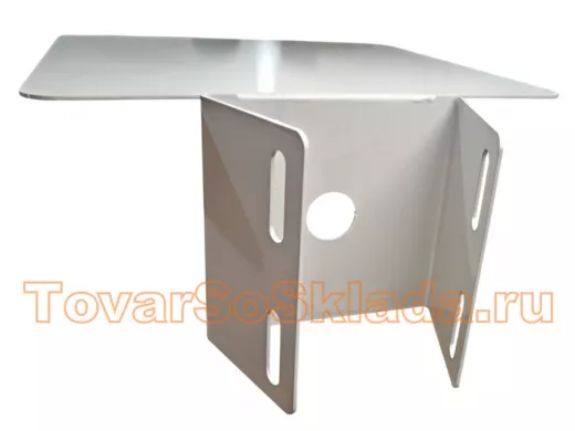 .  Для видеокамер. Кронштейны на столб  одноместные с козырьком шириной 27 х 24см. Большой размер.