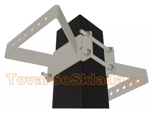 .  Для прожекторов. Кронштейны на трубу квадратную 60х60мм. Для двух прожекторов.