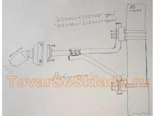 .  Для видеокамер. Кронштейны на столб 