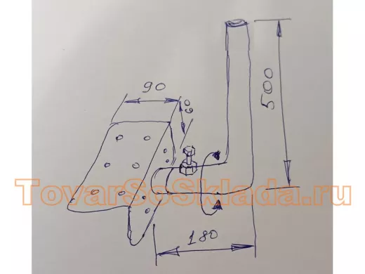 Кронштейны на торец крыши поворотные, основа 9х15см
